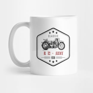 VINTAGE MOTORCYCLE R-12 ARMY - (For light shirt) Mug